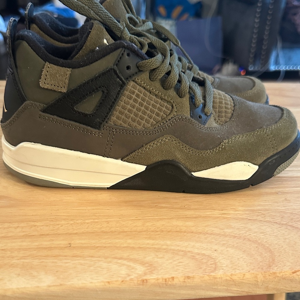 Jordan Kids Olive and Black Sneakers